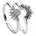 thumbnail image 2 of K-KED Sparkling Moon Sun Adjustable Ring For Women Stackable Finger Ring Delicate Jewelry Gi:yq-A2, 2 of 9