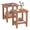 Walnut, variant on Ayaya Side Table Set of 2, 17" Solid Wood Square 2-Tier Adirondack End Table, Outdoor Patio Table for Living Room, Porch, Poolside – Weather Resistant Blue