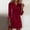 #604-Wine, variant on Roncen Women Sequin Button Front Shirt Dress Sparkly Collared Long Sleeve Glitter Mini Dresses