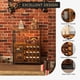 thumbnail image 5 of 3 niveles wine bar gabinete con LED - detachable wine rack, almacenamiento space, glass holder, mesh door, para kitchen, sala de estar, y bar (rustic brown), 5 of 9