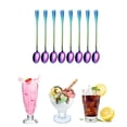 thumbnail image 2 of KYA55 8-Piece 8in Rainbow Spoon Set Long Handle Stainless Steel Iced Tea Spoon, 2 of 5