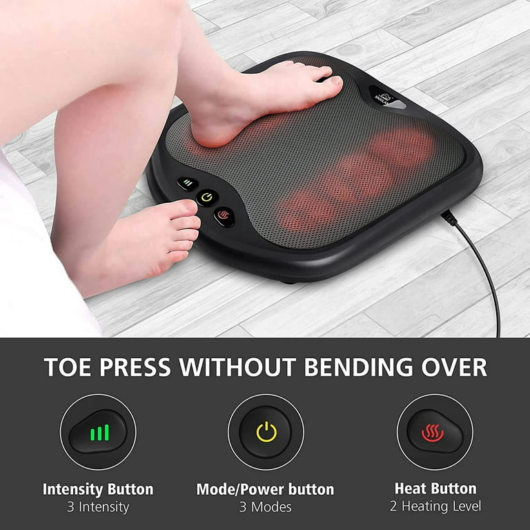 Snailax Foot Massager with Heat, Shiatsu Feet Massager Machine, Kneading  Foot Back Massager - Walmart.com