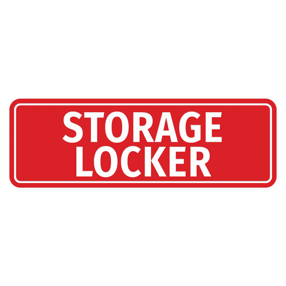 Signs ByLITA Standard Storage Locker Sign (Red) - Large