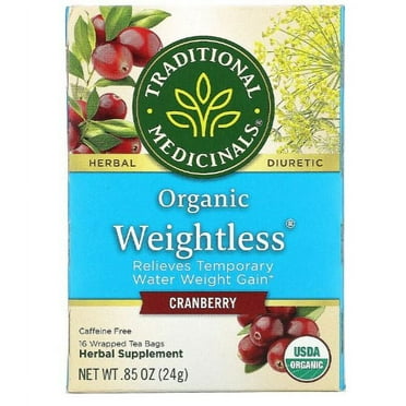 Traditional Medicinals Organic Weightless Cranberry Herbal Tea - Caffeine Free - 16 Bags