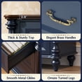 thumbnail image 5 of ANPOO 63"W Farmhouse 9 Drawers Dresser for Bedroom with Solid Wood Feet, Antique Blue Dresser Traditional Chest of Drawers, Rustic Vintage Wood Dresser, Navy Blue Dresser, 5 of 8