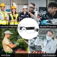 thumbnail image 7 of Uxcell Safety Glasses, Anti-Fog Goggles Protective Scratch Resistant Clear Lens Work Outdoor Eye Protection Transparent, 7 of 7