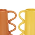thumbnail image 4 of CosmoLiving by Cosmopolitan 8"W, 10"H Geometric Multi Colored Ceramic Vase with Varying Shapes and Wavy Handles, Set of 2, 4 of 13
