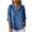 Sky Blue, variant on Kukoosong Women T-shirts Solid Color Elbow-length V-neck Loose Fit Cute Style Soft Comfortable Fabric Summer Daily Wear Tops Tee Shirt for Women
