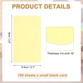 thumbnail image 2 of Uxcell 100 Hojas Tarjetas Pequeñas en Blanco, 2.1" x 3.5" Cartulina Doble Cara Gruesa 350gsm Tarjeta con Esquinas Redondeadas para Etiquetas de Regalo de Agradecimiento DIY, Amarillo Claro, 2 of 6