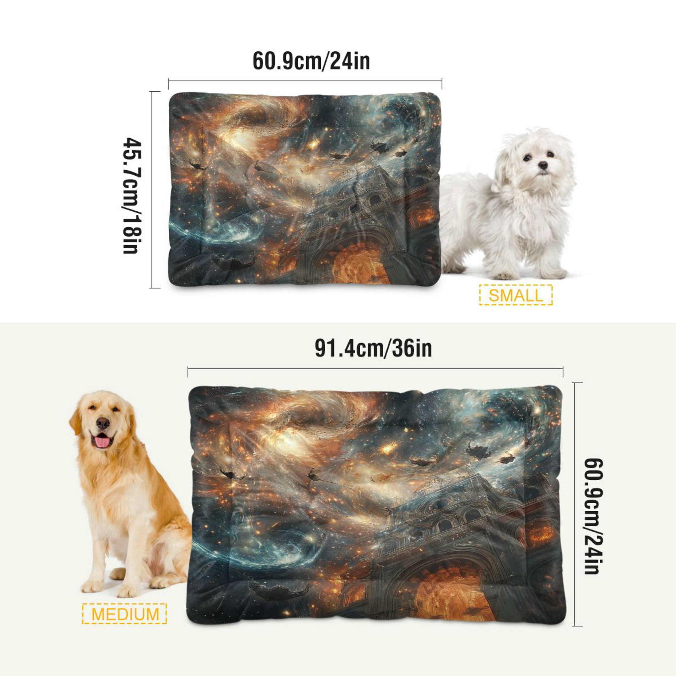 Qxltty Gate Of Chaos Ped Pad Wear-resistant and Hard to Bite Through Sleeping Pad for Small Medium Large Dogs Winter Pet Bed 36×24in