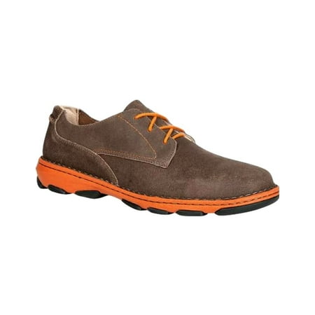 rocky work shoes mens cruiser casual oxford memory foam brown (Best Mens Brown Shoes)