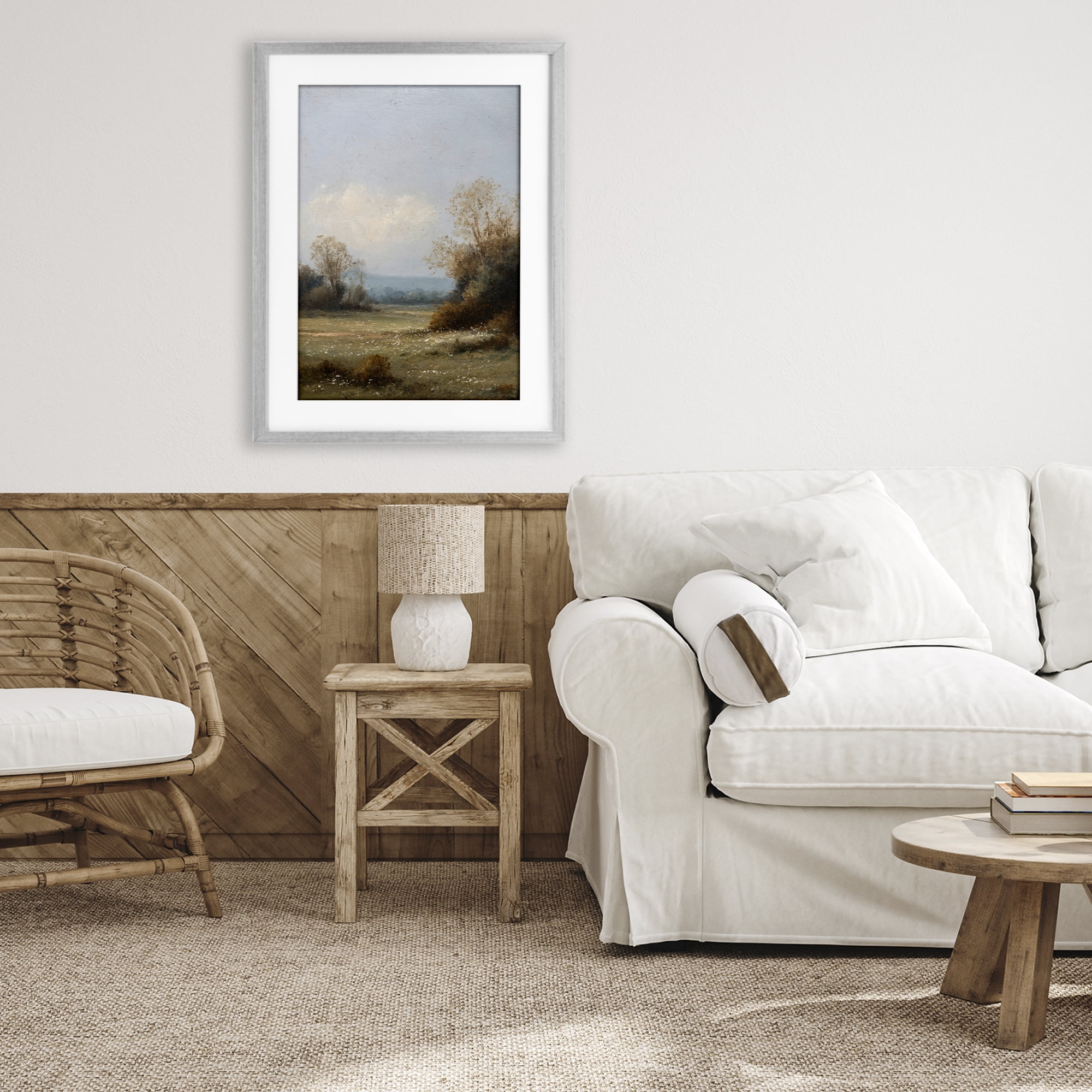 Stupell Industries Silent Little Meadow Gray Framed Print Under Glass, design by Petal Prints Design