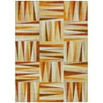 thumbnail image 2 of Addison Rugs Chantille Indoor/Outdoor Transitional Squares Orange Washable Rectangle Rug, 3' x 5', 2 of 6