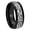 Black High Polish, variant on Celtic Dragon Concave Black Tungsten Men Ring 10MM