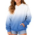 thumbnail image 3 of Resicozy Hoodies For Teen Girls Long Sleeve Gradient Color Cute Hoodie with Pocket Lightweight Y2k Comfy Oversized Hooded Sweatshirt 3-15 Years Red 140, 3 of 6