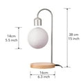 thumbnail image 3 of Magnetic Levitating Moon Lamp Levitation Plastic Black Table LED Night Light Zero-Gravity Floating Desk Toys for Decoration Gifts Present with Phone Wireless Charging Pad, 3 of 8