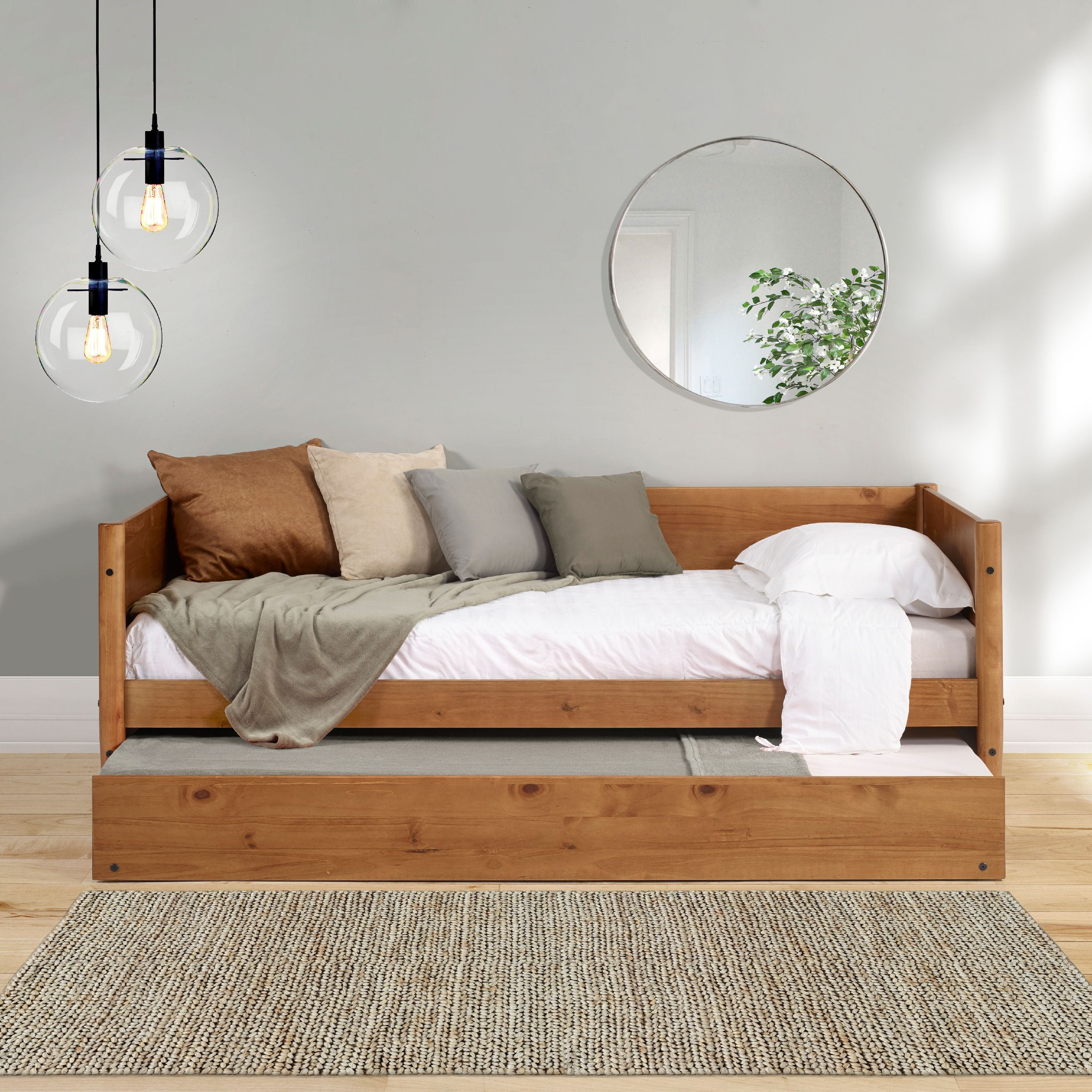 queen bed with twin trundle