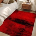 thumbnail image 4 of Red Runner Rug 2.7x5 FT, Non Slip Entryway Carpet, Retro Oil Painting Modern Abstract Art Aesthetics Washable Soft Floor Carpet Entrance Mat Non-Shedding Throw Rug for Hallway Laundry Room Bedside, 4 of 9