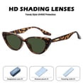 thumbnail image 2 of Anteojos de sol estilo cat eye vintage retro Fozono UV400 FZN7514 para mujer, 2 of 5