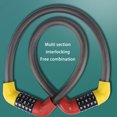 thumbnail image 3 of Flexible Bike Lock Anti-theft 5 Digit Password Ring Coiled Security Cable Ring Chain Number Thickened Locks Helmet Padlock Bicycles Scooter Long/Red, 3 of 9