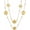 N308 Gold, variant on Clover Jewelry Set 18K Gold Plated Stainless Steel Necklace with Flower Design Four leaf clover for Women, Elegant Four Leaf Clover Necklace Floral Style Jewelry