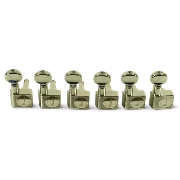 NEW Kluson 6-In-Line Contemporary 2-Pin Tuners, Staggered Posts, NICKEL