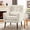 Beige, variant on Modern Accent Chair, Upholstered Armchair with Pillow, Fabric Single Sofa Chair with Lounge Seat Solid Wood Legs Accent Chair for Living Room Bedroom Small Spaces