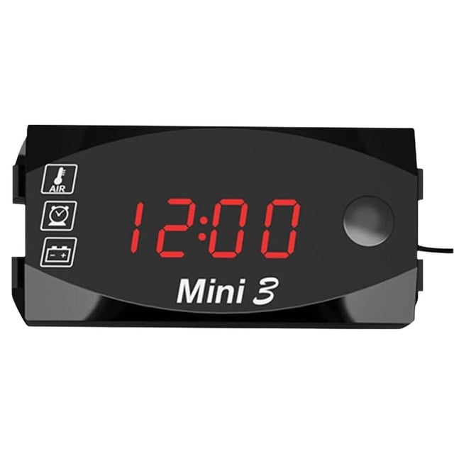 3in1 Waterproof LED Electronic Clock Thermometer Voltmeter Refit Motorcycle J8H1