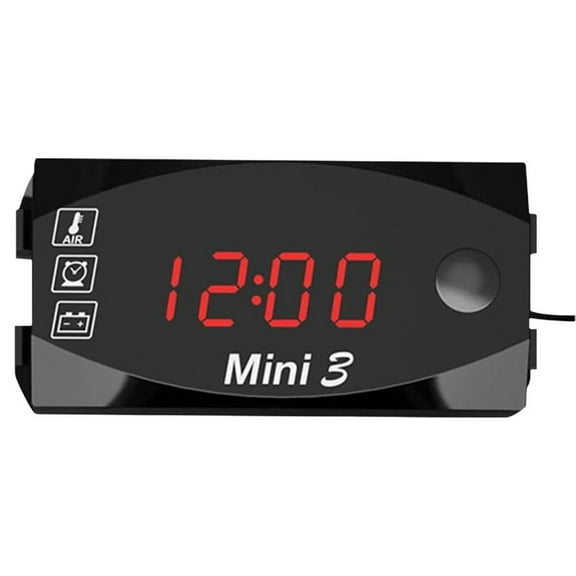 3in1 Waterproof LED Electronic Clock Thermometer Voltmeter Motorcycle 12V N5N1