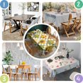 thumbnail image 5 of Rectangle Boho Style Waterproof Tablecloth 60×102 Inch, Bohemian Colorful Floral Reusable Indoor/Outdoor Durable Table Cover for Party Kitchen Dinner Room Decor, 5 of 6