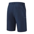 thumbnail image 3 of Tyhengta Men's Hiking Cargo Shorts Lightweight Outdoor Work Shorts for Men Travel Golf Camping Casual with 3 Zipper Pockets Navy blue XL, 3 of 9
