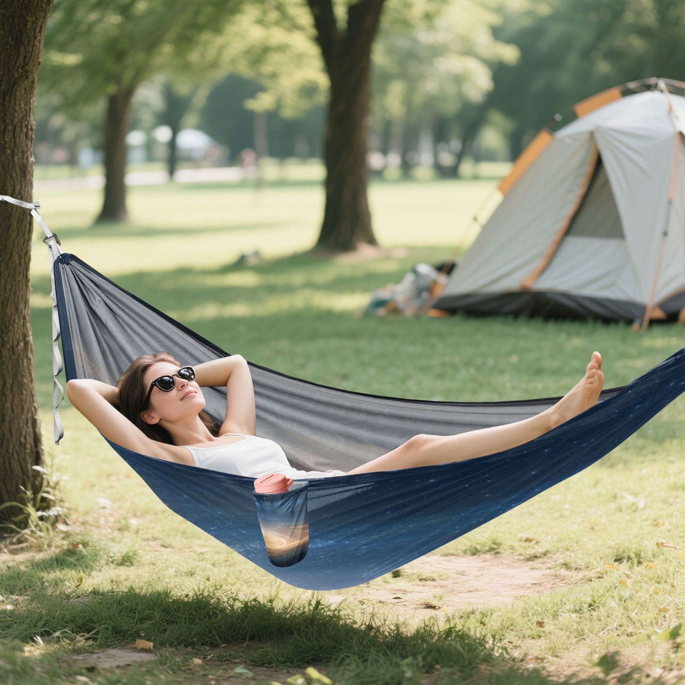 Hammock Camping Hammock Nylon Portable Hammock Travel Camping Hammock Golden Galaxy