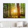 thumbnail image 2 of wall26 Canvas Print Wall Art Sunrise Over The Green Forest Nature Wilderness Photography Modern Art Rustic Scenic Colorful Multicolor for Living Room, Bedroom, Office - 24"x36", 2 of 5