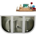 thumbnail image 4 of 63" Streamline B-388-144-CH Soaking Freestanding Tub and Tray With Internal Drain in Polished Chrome, 4 of 8