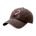 thumbnail image 4 of XIAOCHA Women's Printed Baseball Cap Breathable Dad Hat Farm Party Snapback Hat,Coffee, 4 of 4