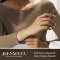 thumbnail image 6 of JeenMata 1 Carat Lab Grown Diamond Bezel Station Bracelets - Elegant Gift Jewelry Bracelet in 18K White Gold Plating Gift for Women, Girlfriend, 6 of 10