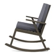 thumbnail image 4 of Zane Outdoor Acacia Wood Rocking Chair with Cushions, Gray and Dark Gray, 4 of 7