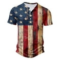 thumbnail image 5 of WAENQINLA Big and Tall Shirts for Men Henley Shirt American Flag Star Stripes Patriotic T-Shirt Comfy Short Sleeve Button up Shirts Tops, 5 of 5