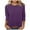Purple, variant on Towmus Plus Size 3/4 Sleeve Tops For Women,Women'S Casual 3/4 Sleeve T-Shirts Round Neck Blouses Loose Fit Pullover Shirt Cute Tunic Tops Basic Tees