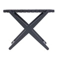 thumbnail image 2 of Beaumont Lane Mid in Century 24"W Wood & Leather Luggage Rack in Gray, 2 of 5