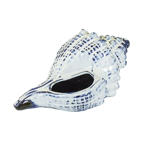 Sagebrook Home Blue Ceramic Seashell, Whelk