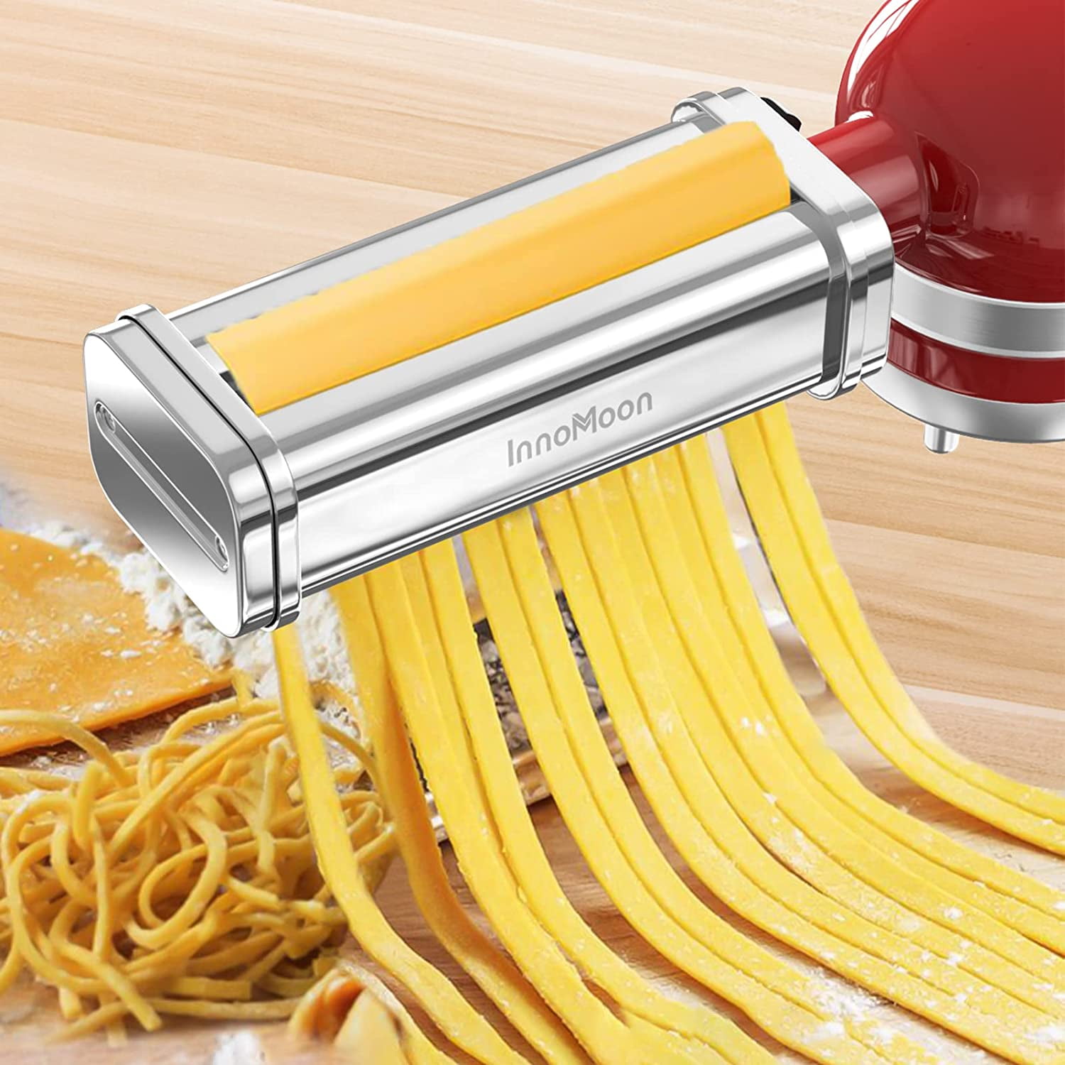 Kenome Pasta Maker Attachment 3 in 1 Set for KitchenAid Stand Mixers, with  Pasta Sheet Roller, Spaghetti Cutter, Fettuccine Cutter Maker Accessories