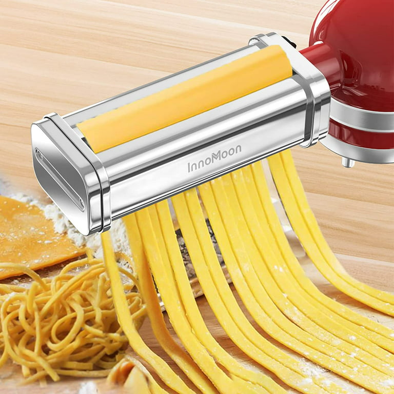 Newsets Pasta Maker Attachment for KitchenAid Mixers, Noodle Maker 3 in 1 Set of Pasta Sheeter Fettuccine Cutter Spaghetti Cutter