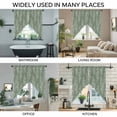 thumbnail image 3 of Dark Green Botanical Swag Curtains for Kitchen/Bedroom/Living Room, Pastoral Elegant Spring Floral Scalloped Curtains 63 Inch Long, Window Swag Topper Curtains Valances 2 Panels Set 36"x63", 3 of 8