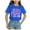 Blue, variant on Tkrady Toddler Girls New Letters Printed Round Neck Short Sleeve T Shirt Tops School Times Clothes, Sizes 1-14 Years