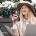 thumbnail image 5 of 20oz Coffee Tumblers Red Mushroom Polka Dot Black Pattern Stainless Steel Vacuum Insulated Travel Tumbler Coffee Cups Mug with Lid and Straw with Cleaning Brush for Cold & Hot Drinks, 5 of 5