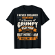 thumbnail image 1 of Men'S Humor Pattern T-Shirt, 100% Cotton, Casual Crew Neck, Slightly Stretchy, Four Seasons Knitted Fabric with "I Never Thought I'd Be a Grumpy Old Man" pattern, 1 of 6
