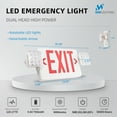 thumbnail image 7 of 1PK Red Exit Sign with Emergency Lights, Two Adjustable Square Heads LED Emergency Exit Light with Battery Backup, UL Listed, AC 120/277V, Commercial Emergency Lights Combo for Business, 7 of 7