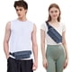thumbnail image 1 of Cintura para hombres y mujeres | Riñonera de tela Oxford resistente al agua, 3 bolsillos con cremallera, correa ajustable, azul gris | Viajes, carrera, senderismo, ciclismo, actividades al aire, 1 of 8