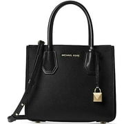 Michael Kors Ladies Black Pebbled Leather Accordion Mercer Crossbody Bag